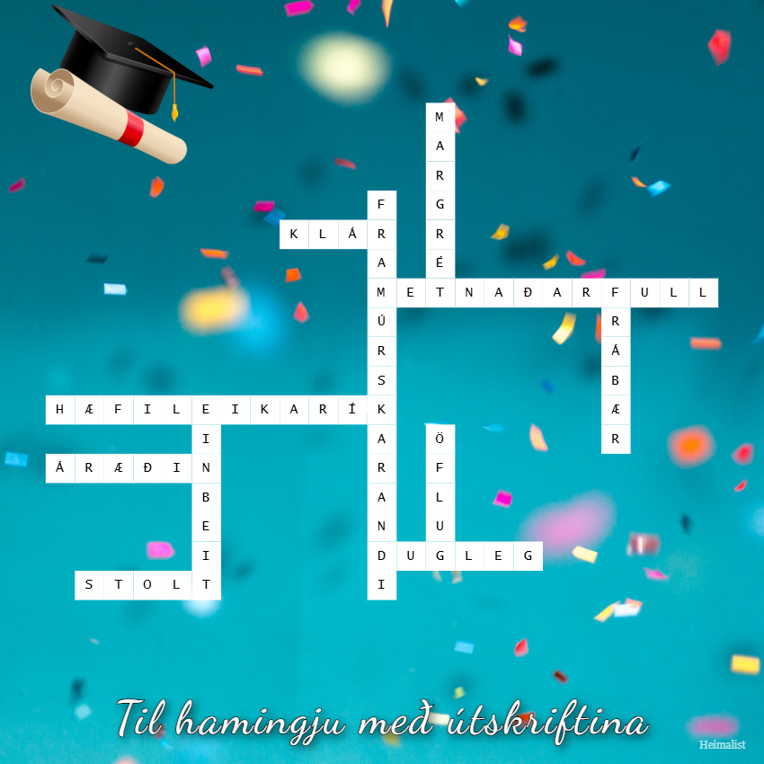 Til hamingju með útskriftina